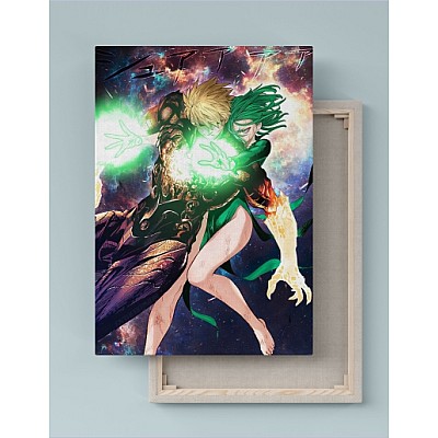 Quadro Decorativo Canvas One Punch-Man Genos e Tatsumaki   01